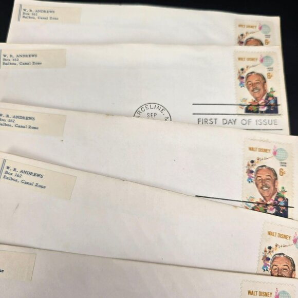 1968 First Day Of Issue Walt Disney Commemorative Stamp Envelopes 20 Lot LI3007 - Picture 2 of 9